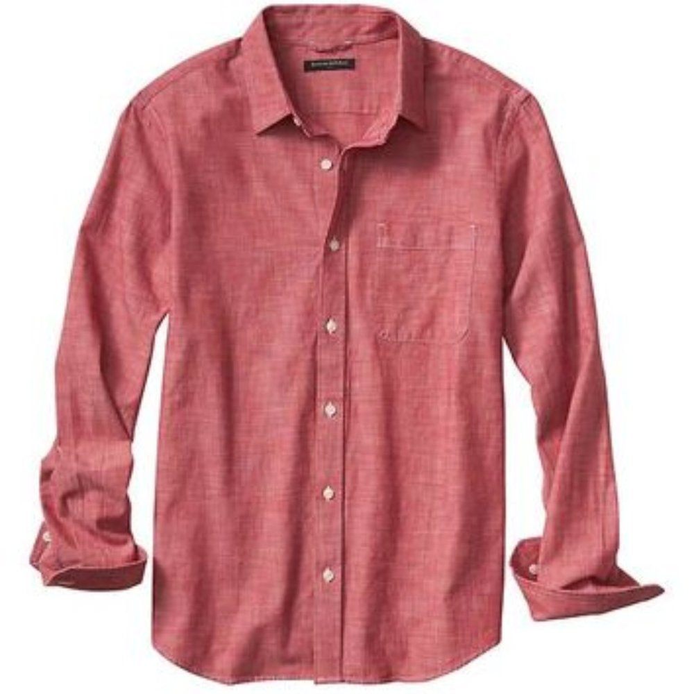 Banana Republic Women’s Red Button-Down Shirt